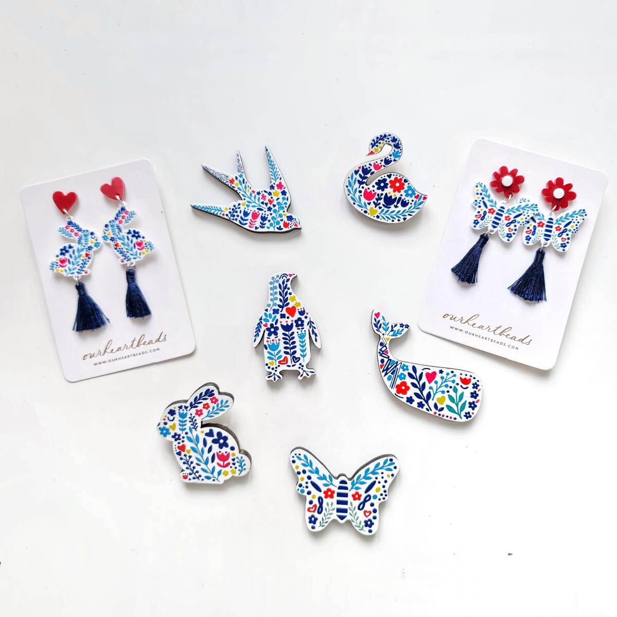 Butterfly Porcelana Earrings