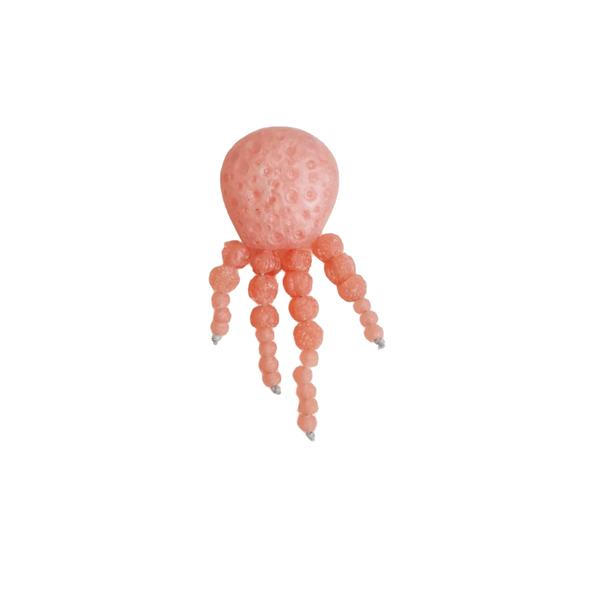 Octopus Peach Brooch