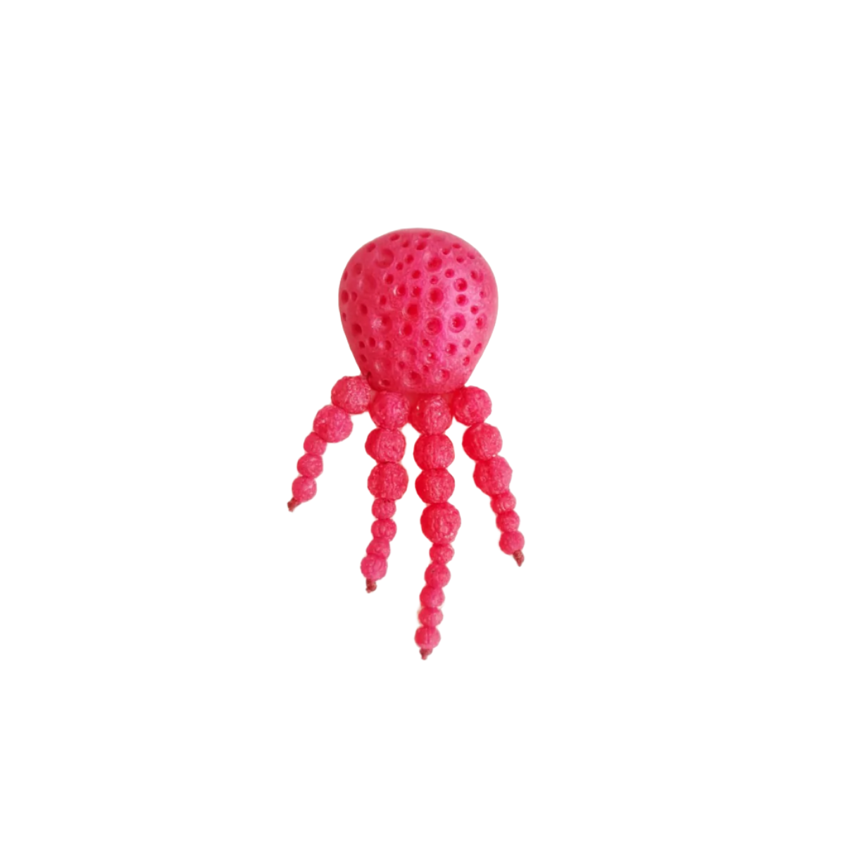 Octopus Red Brooch