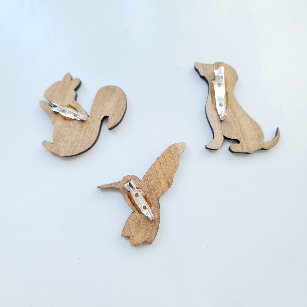 Squirrel Dot Art Brooch