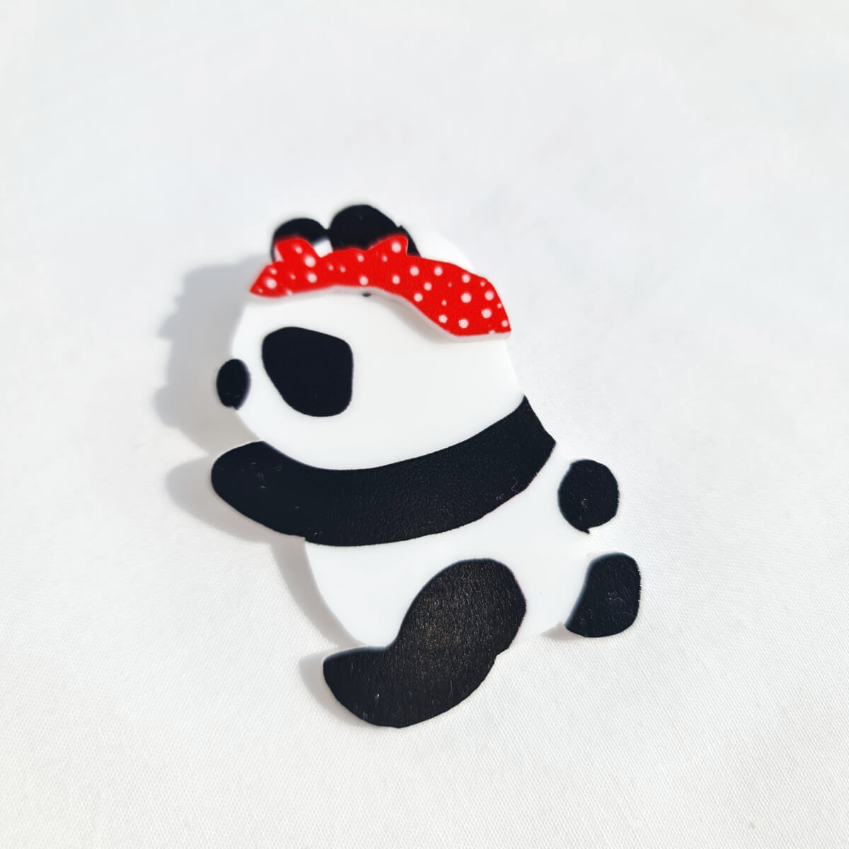 Panda Red Headband Brooch