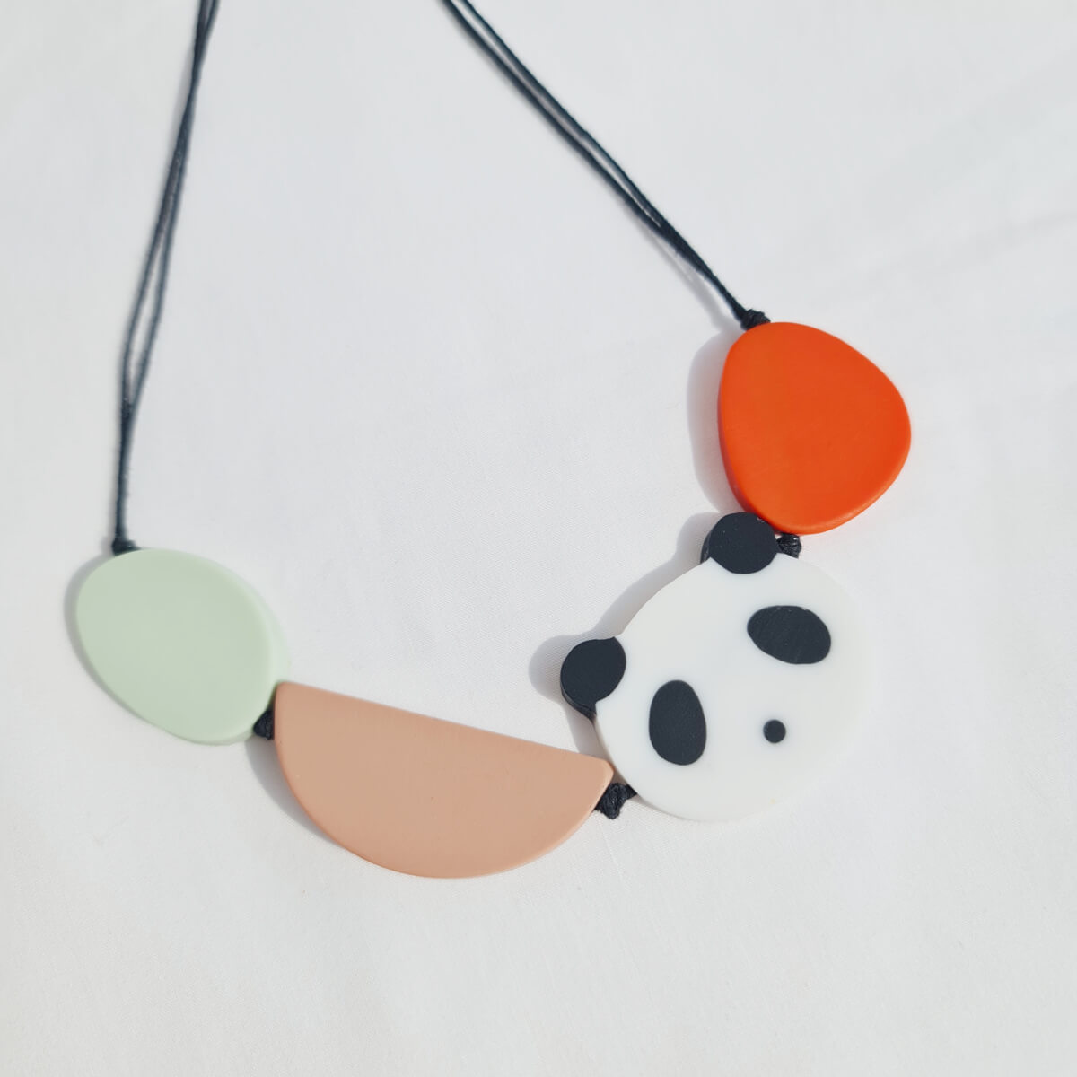 Panda Geometric Spring Necklace