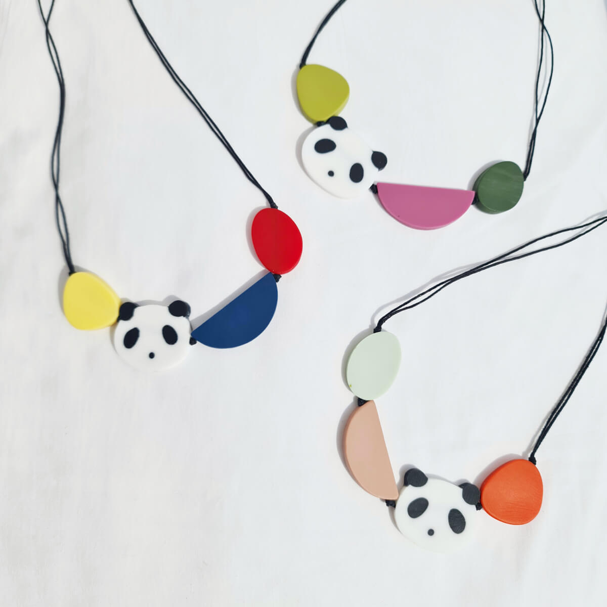 Panda Geometric Winter Necklace