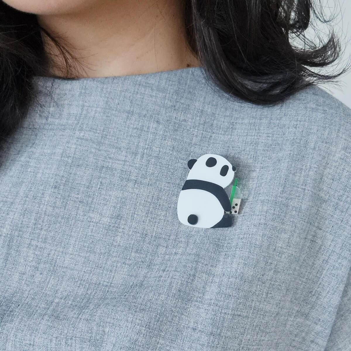 Panda Bubble Tea Brooch