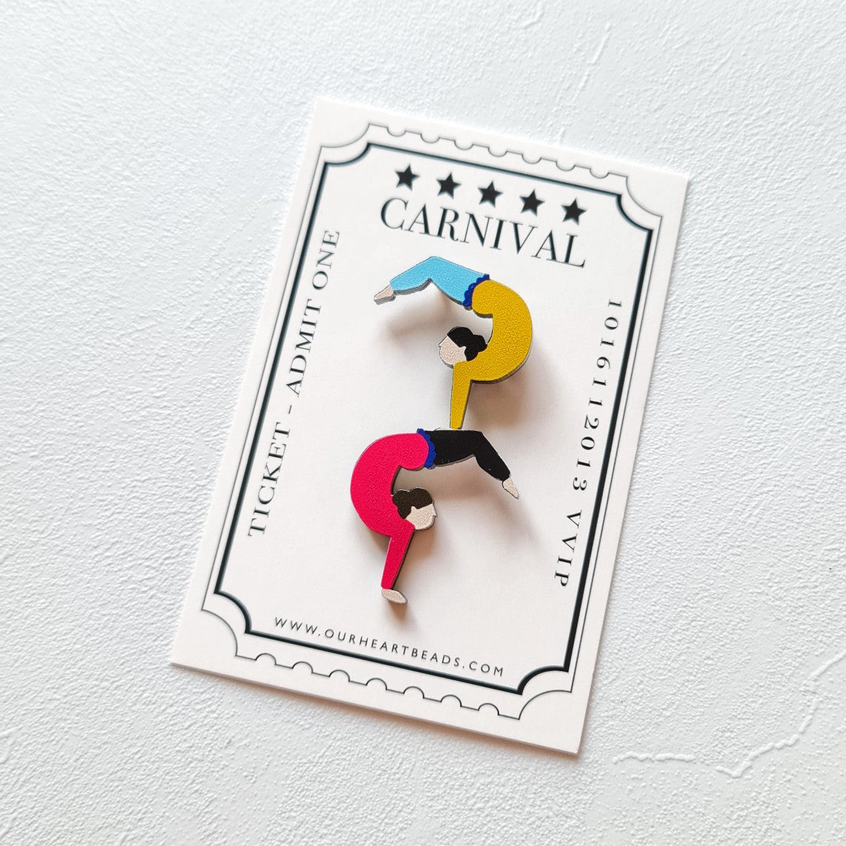 Circus Acrobats Brooch