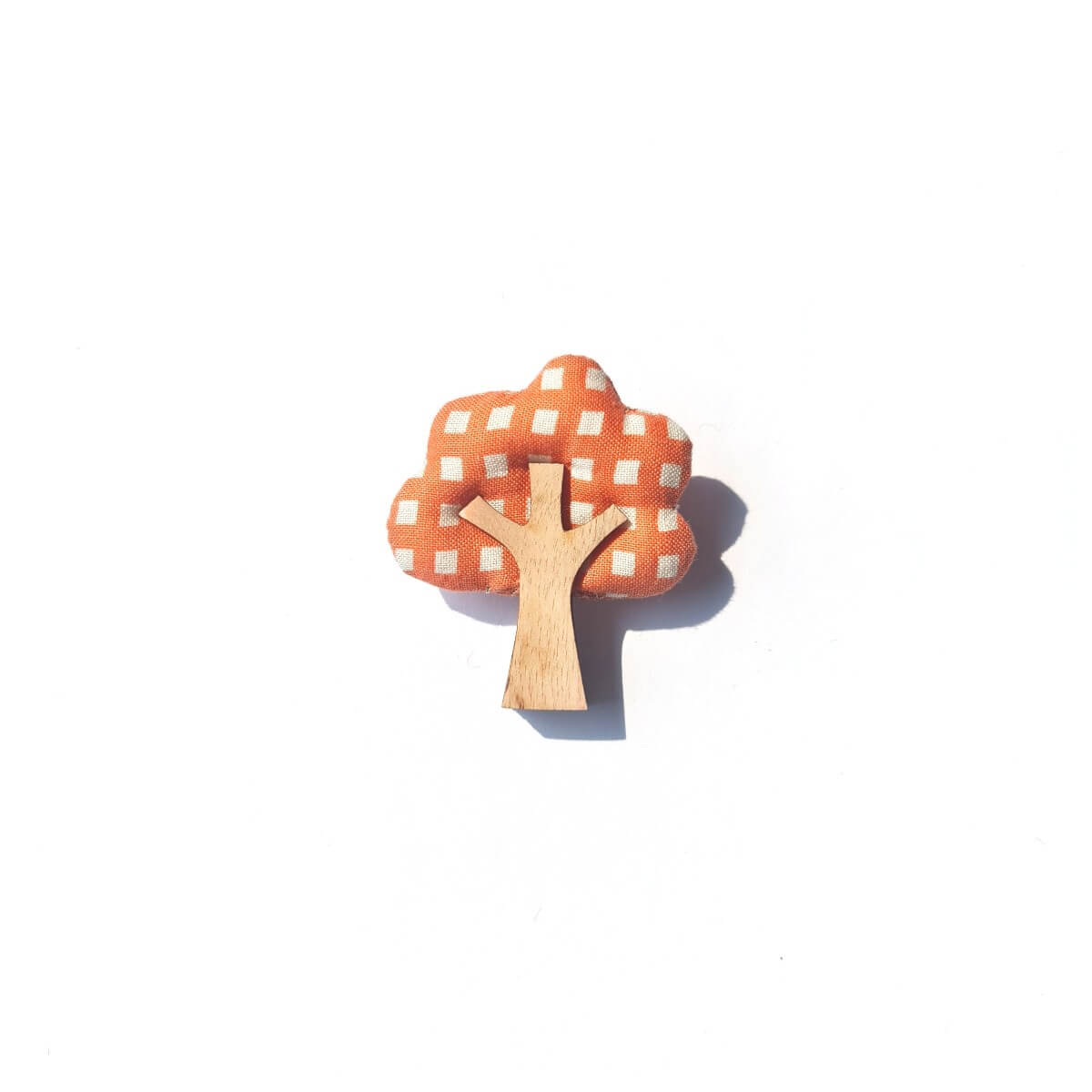 Orange Apricot Tree Brooch