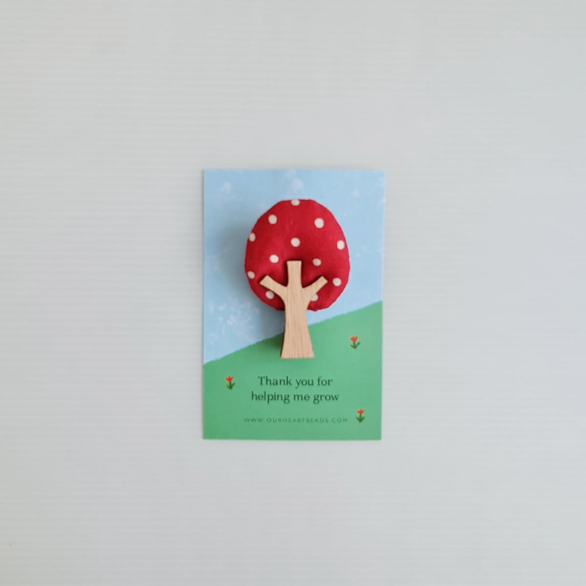 Red Strawberry Tree Brooch