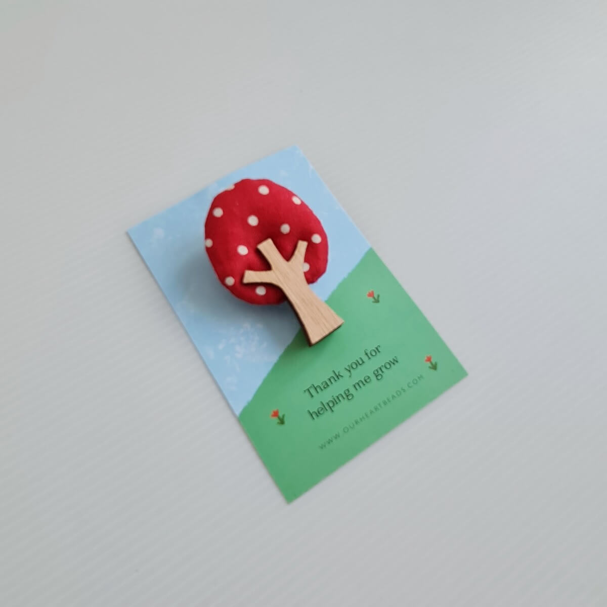 Red Strawberry Tree Brooch