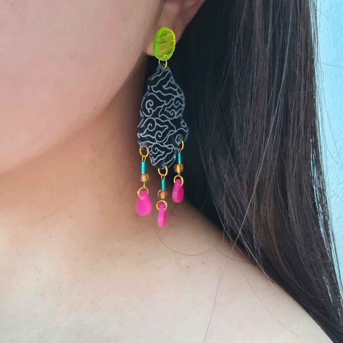 Batik Mega Mendung Earrings