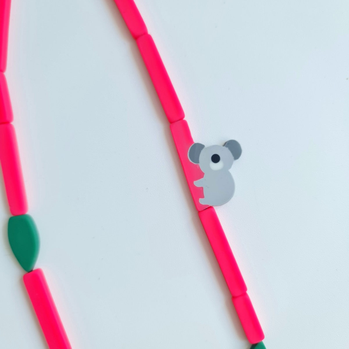 Koala Bamboo Hot Pink Necklace