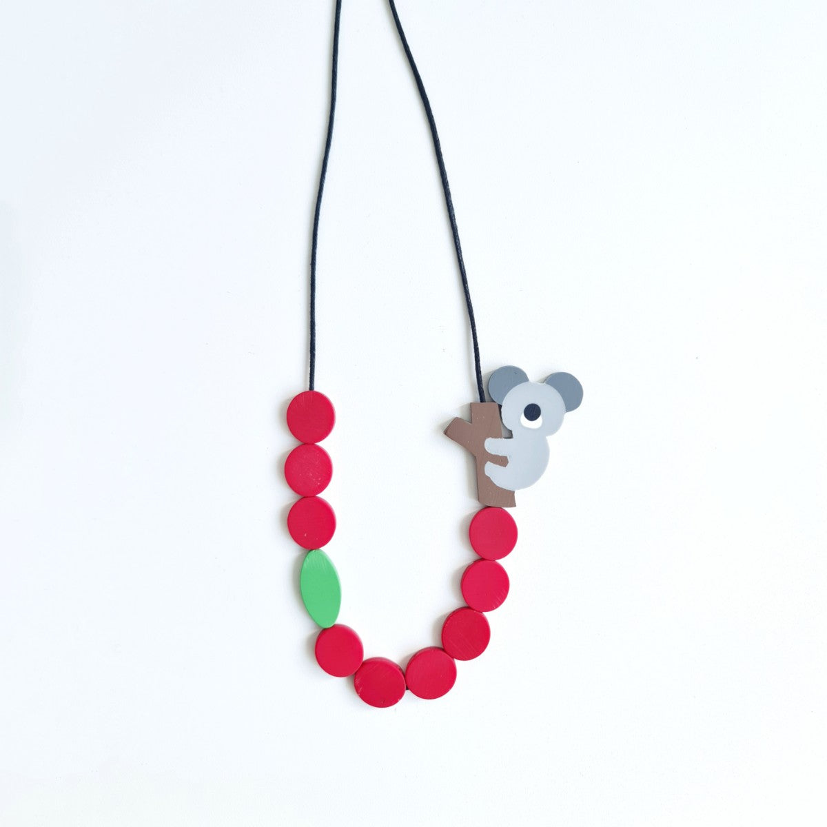 Koala Circle Red Necklace