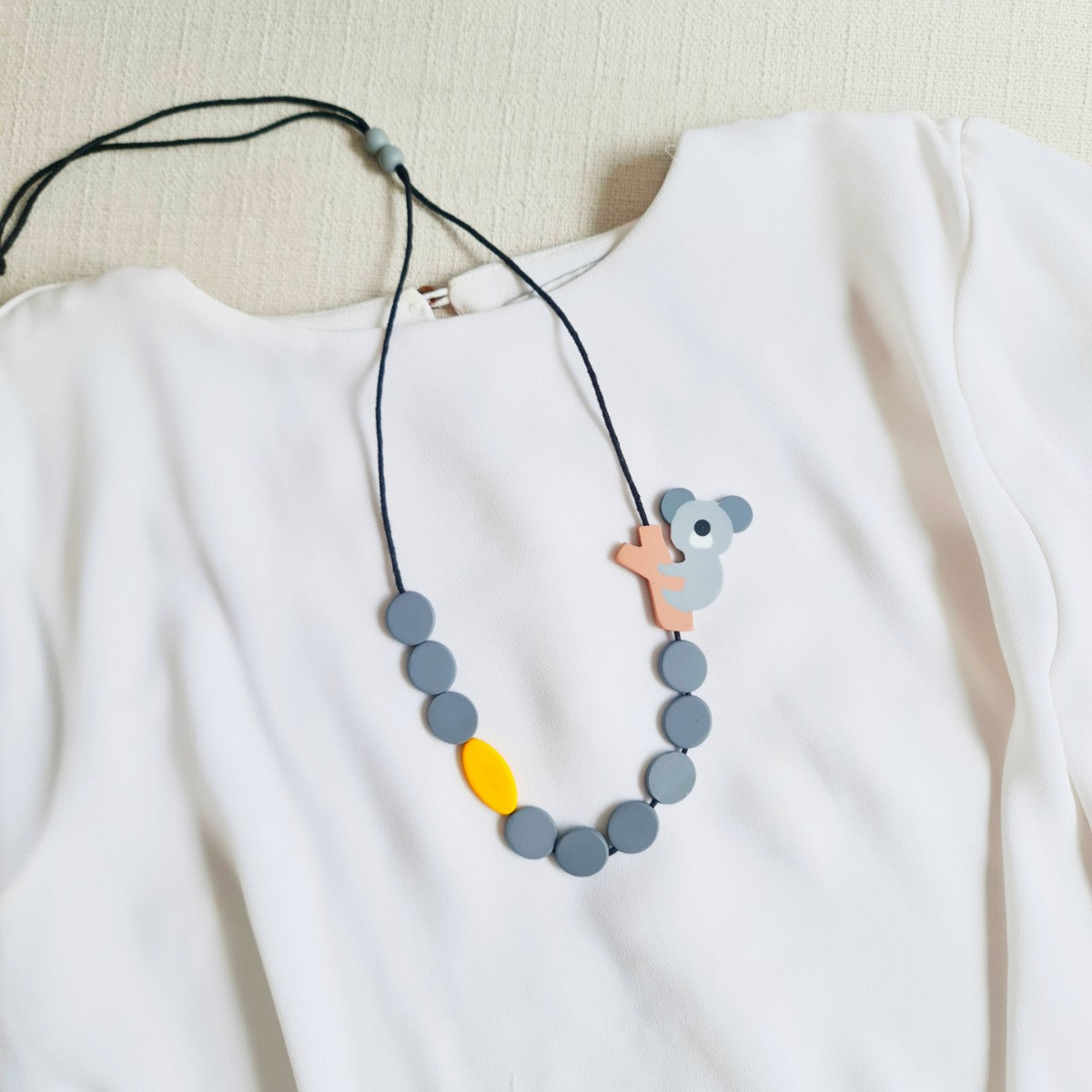 Koala Circle Grey Necklace