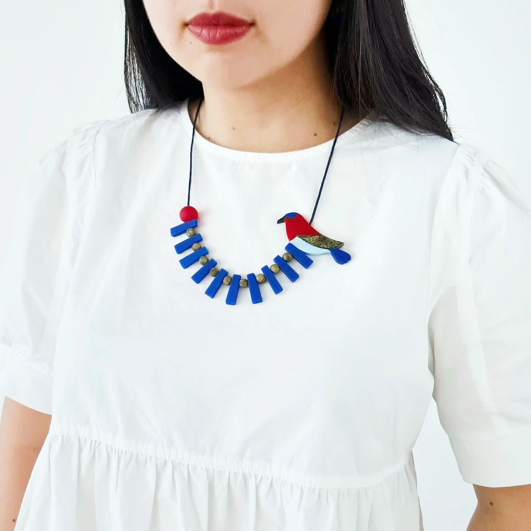 Crimson Sunbird Necklace