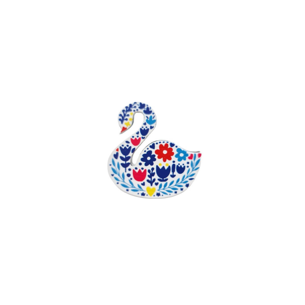 Swan Porcelana Brooch