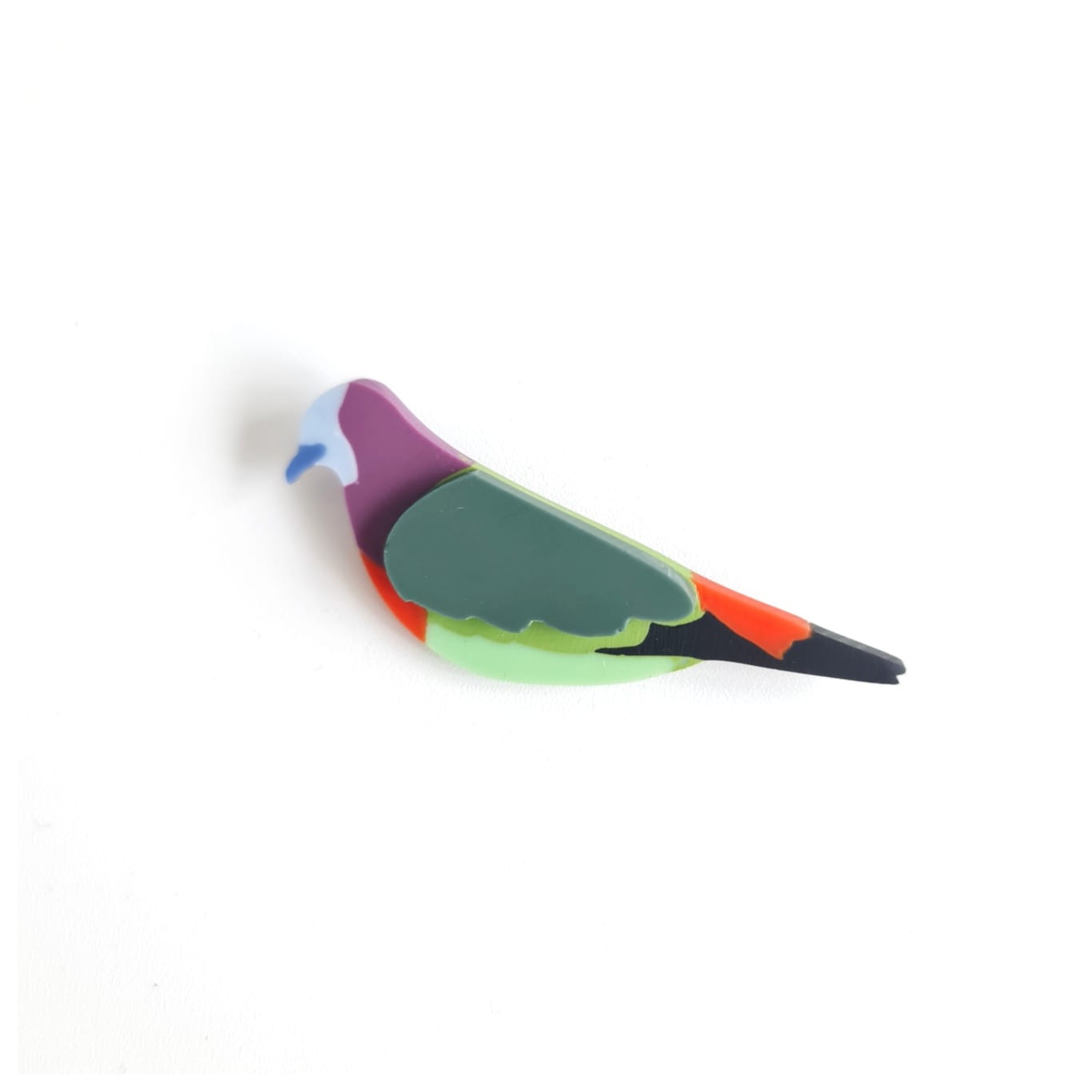 Colourful Pigeon Brooch