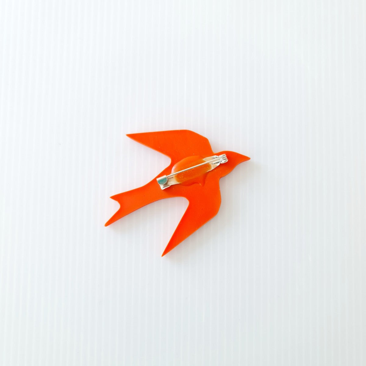 Swallow Orange Brooch