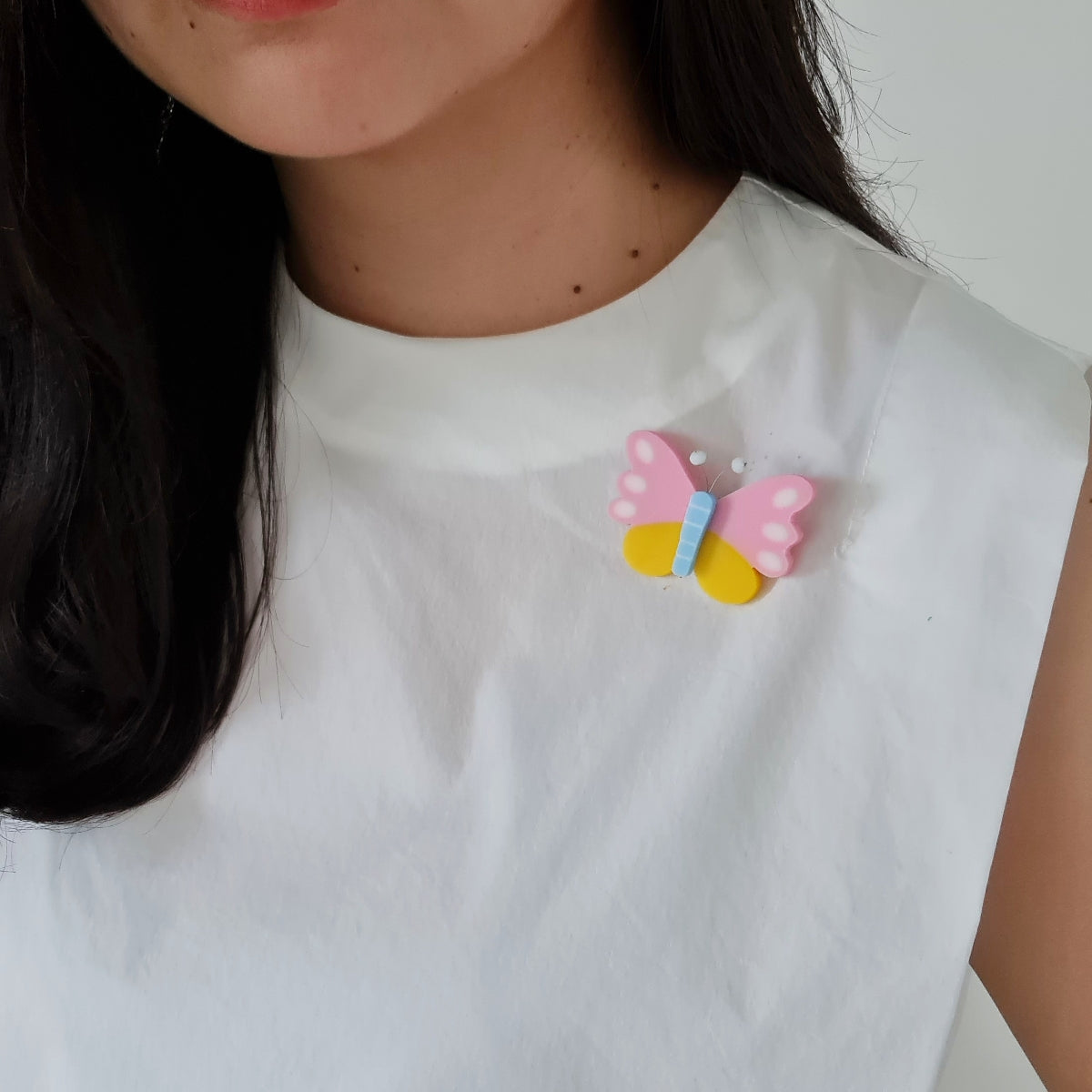Stacey Butterfly Brooch Pink